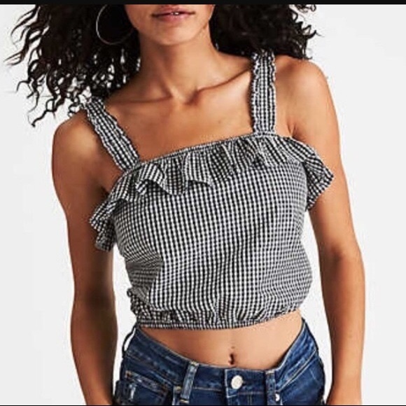 Gingham crop top - Picture 1 of 3